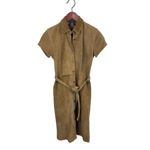 VTG Banana Republic Suede Leather Dress